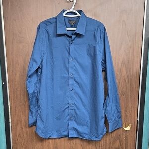 Banana Republic Size XL Blue Slim Fit Cotton Button Down Shirt